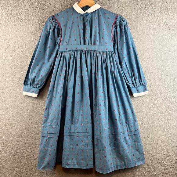 Pleasant Company Other - VTG Pleasant Company Girl Floral Prairie Dress Peter Pan Collar Long Sleeve 7